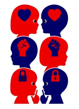Love Quarrel Secrets Illustrazione stock