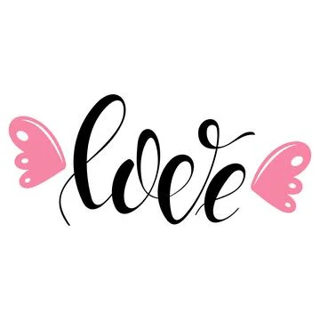 Love quotes. Vector card design for Valentines Day. Stock Illustration