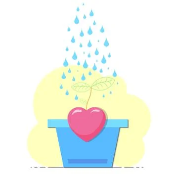 Love Rain Illustration Vector Stock Illustration