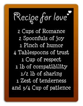 Love recipe Illustrazione stock