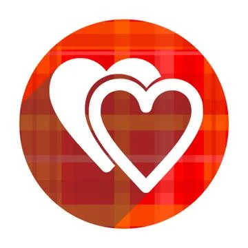 Love red flat icon isolated. Stock Illustration