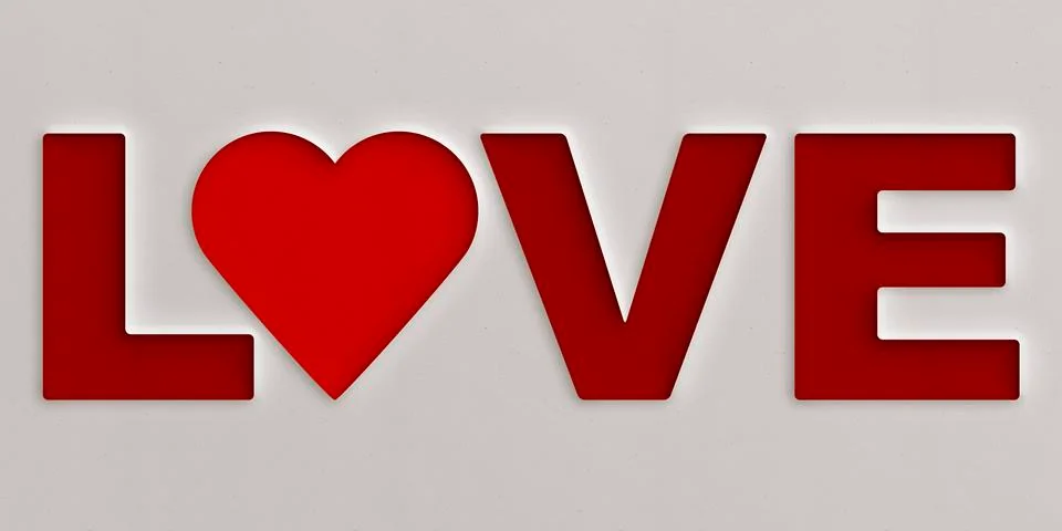 Love, red Illustrazione stock