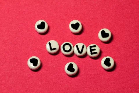 Love on red Stock Photos