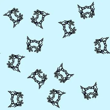Love robot hand gesture vector seamless pattern Stock Illustration