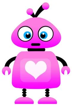 Love robot Stock Illustration
