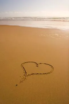 Love romantic beach Stock Photos