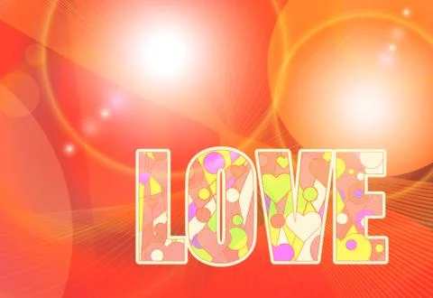 Love romantic greeting vector template Stock Illustration