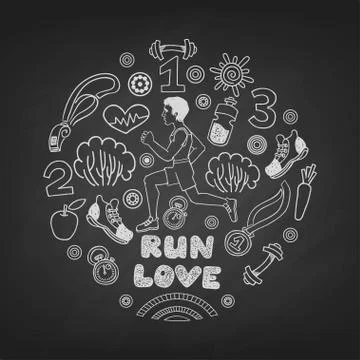 Love run man vector Stock Illustration