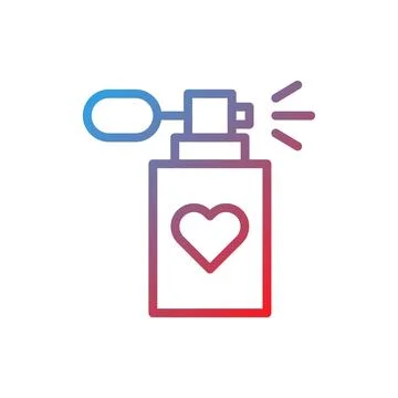 Love Scent: Gradient Perfume Bottle Icon Design Stock-Illustration