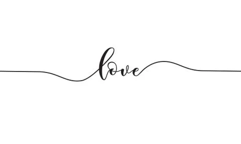 Love script text Stock Illustration