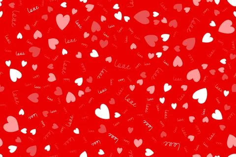 Love seamless pattern background with hearts. Vector Illustration Illustrazione stock