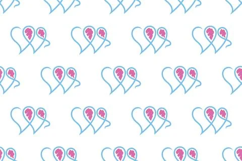 Love seamless pattern background template Stock Illustration