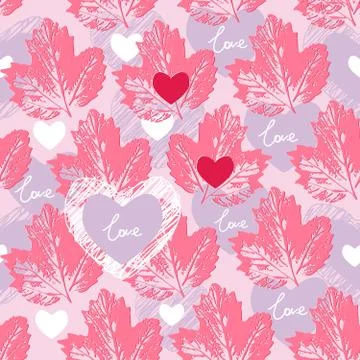 Love seamless pattern. decorative, background vector Stock Illustration