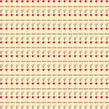 Love seamless pattern Stock Illustration