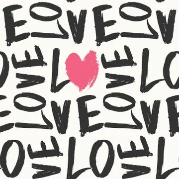 Love Seamless Pattern Illustrazione stock