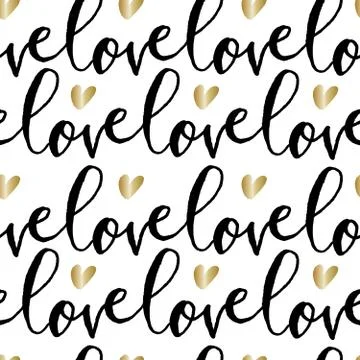 Love Seamless Pattern Stock Illustration