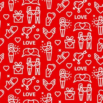 Love seamless pattern Stock Illustration