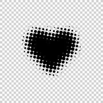 Love shape halftone element decoration clipart Stockillustratie