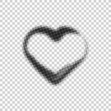 Love shape halftone element decoration graphic Stockillustratie