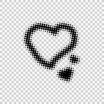 Love shape halftone element decoration vector Stockillustratie