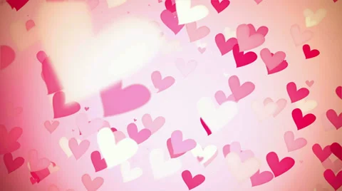 Love Shape Particles vintage looping blue background Stock Footage 39543004