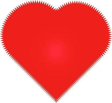 Love shape on white background Stock Illustration