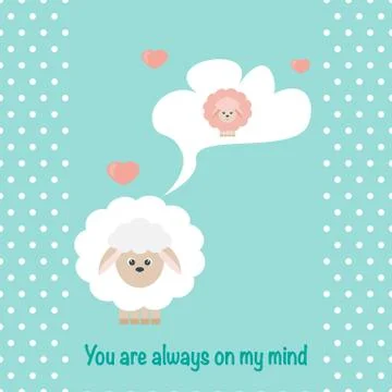 In love Sheep Stock Illustration