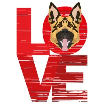 Love Shepherd. Illustrazione stock