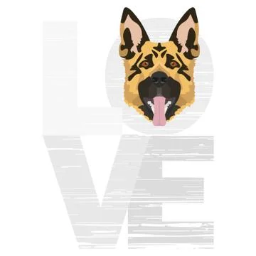 Love Shepherd. Stock Illustration