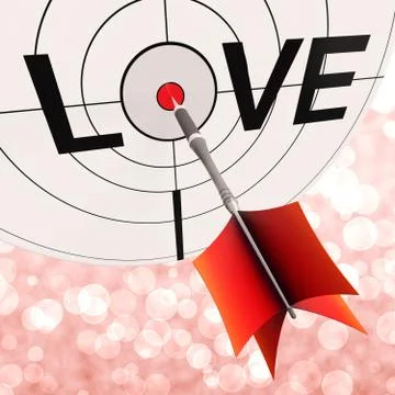 Love shows commitment between lovers and couples Stock Illustration