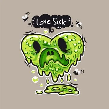 Love Sick Stock Illustration