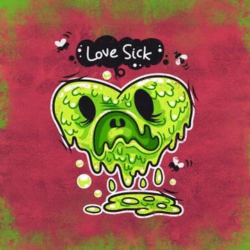 Love Sick Stock Illustration