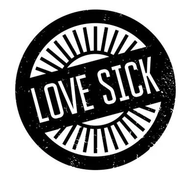 Love Sick rubber stamp Stock Illustration