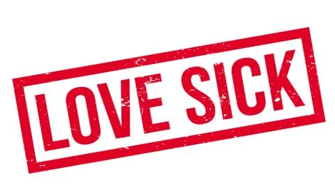 Love Sick rubber stamp Stock Illustration