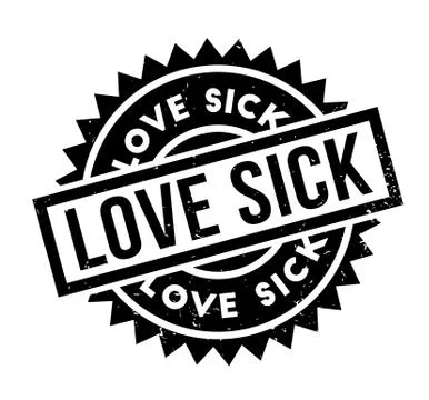 Love Sick rubber stamp Stock Illustration