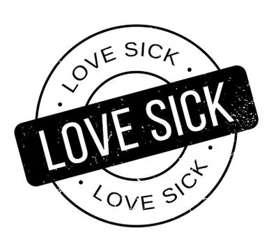 Love Sick rubber stamp Stock Illustration
