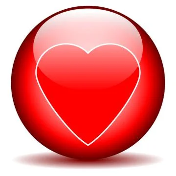Love sign button Stock Illustration