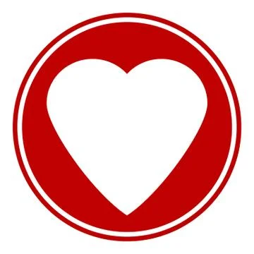 Love sign button Stock Illustration