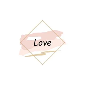 Love sign icon in frame. Vector illustration eps 10 Stock Illustration