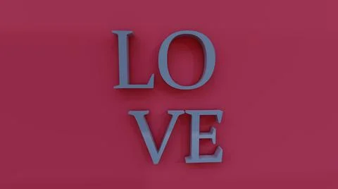 Love sign steel with solid background Stock Illustration