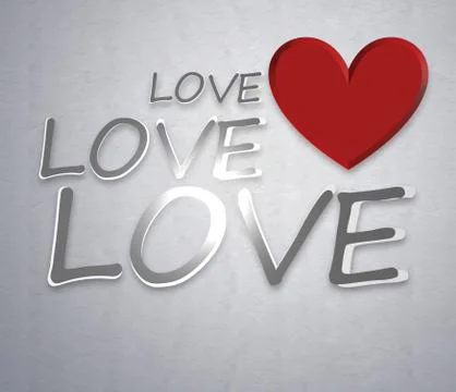 Love silver Stock Illustration