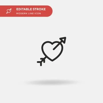 Love Simple vector icon. Illustration symbol design template for web mobile U Stock Illustration