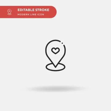 Love Simple vector icon. Illustration symbol design template for web mobile U Stock Illustration
