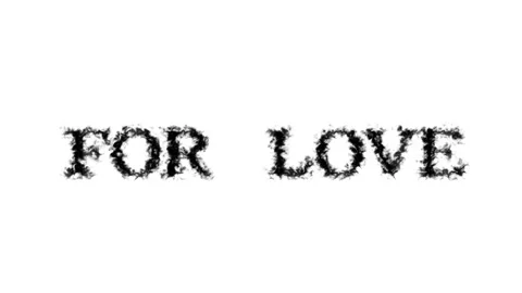 For Love smoke text effect white isolated background Stock Footage 138722460