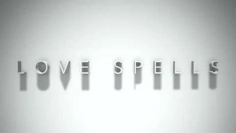 Love spells 3D title animation with shadows on a white background Stock Footage 297081661