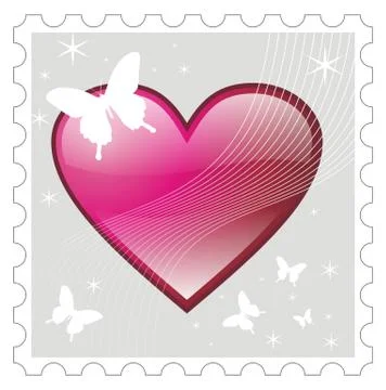 Love stamp Ilustração Stock