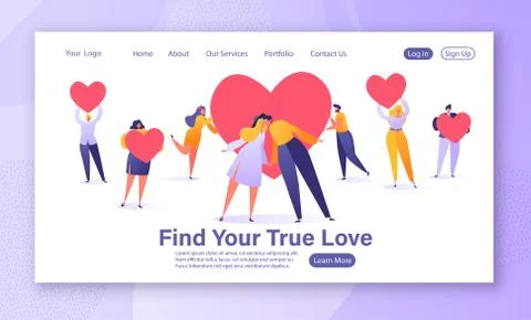 Love story theme, romantic vector illustration Stock Illustration