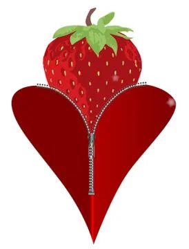 Love strawberry Stock Illustration