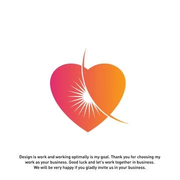 Love Sun Creative logo concepts, abstract colorful icons, elements and symbol Stockillustratie