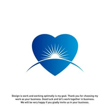 Love Sun Creative logo concepts, abstract colorful icons, elements and symbol Stock Illustration